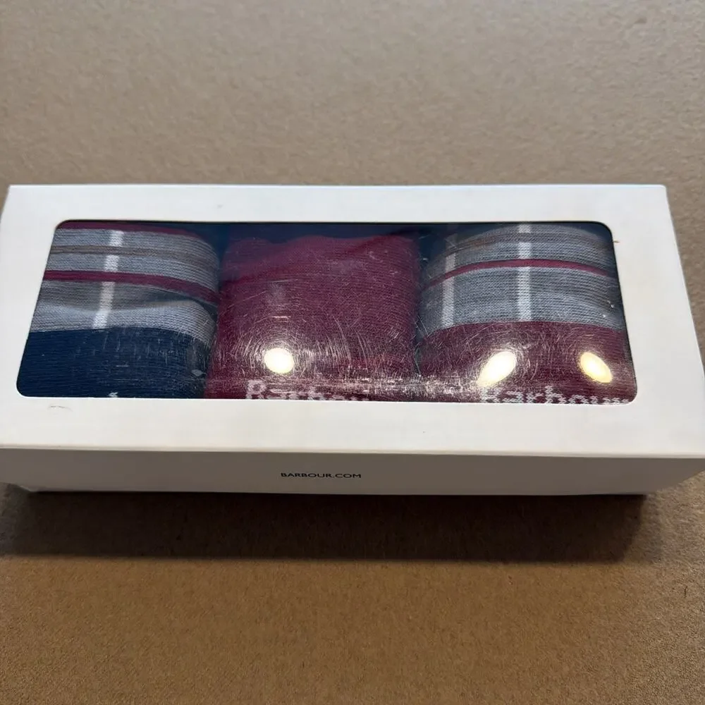 Barbour Men’s Sock Gift Set-Classic Tartan Size L 7.5-11.5